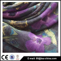 digital printing purple flower 76.5*178 cm polyester chiffon scarf shawl